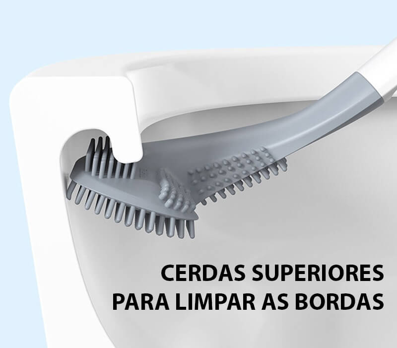 Escova Sanitária de Silicone Para Banheiro - Limpa Vaso Sanitário