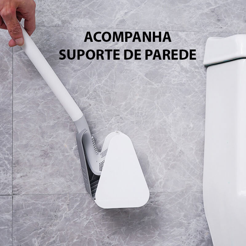 Escova Sanitária de Silicone Para Banheiro - Limpa Vaso Sanitário
