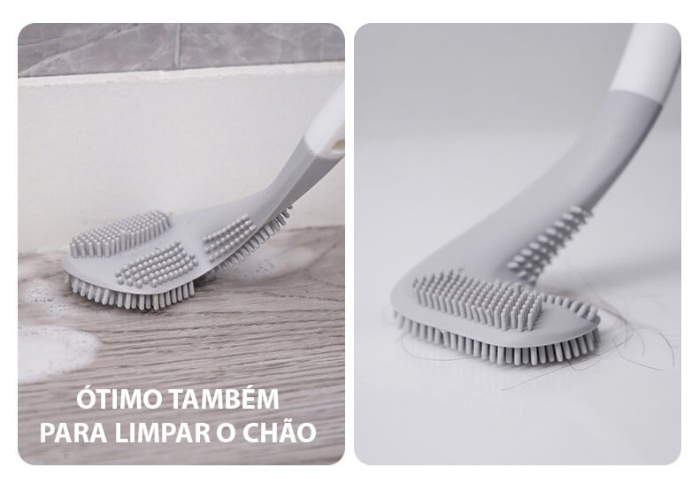Escova Sanitária de Silicone Para Banheiro - Limpa Vaso Sanitário