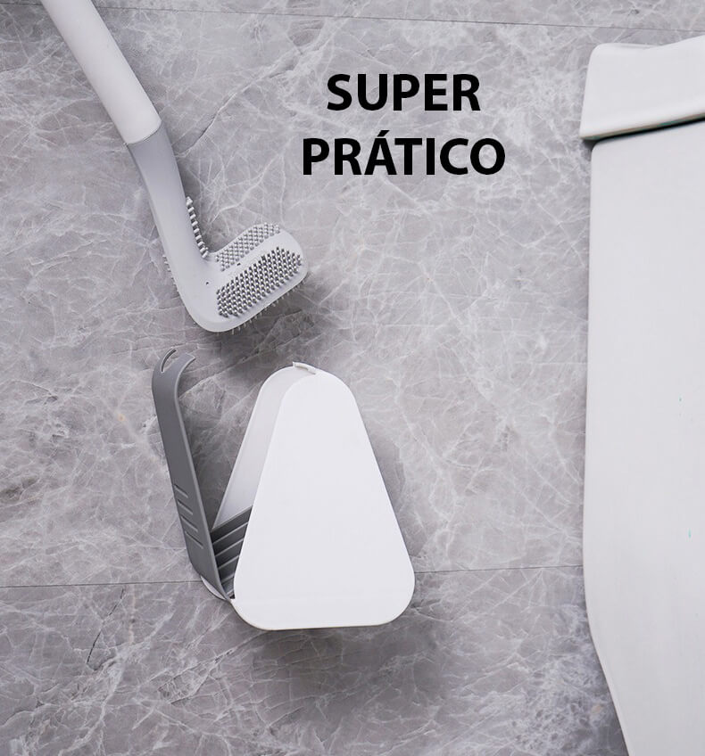 Escova Sanitária de Silicone Para Banheiro - Limpa Vaso Sanitário
