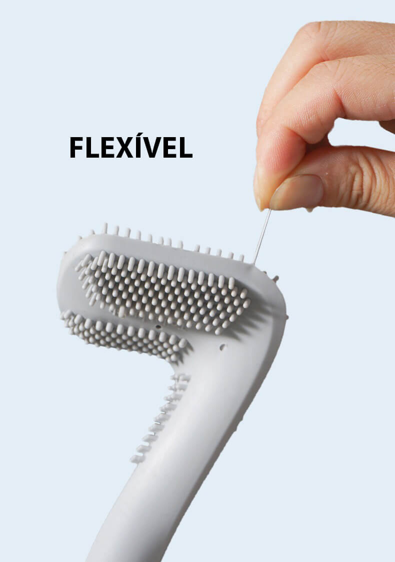 Escova Sanitária de Silicone Para Banheiro - Limpa Vaso Sanitário