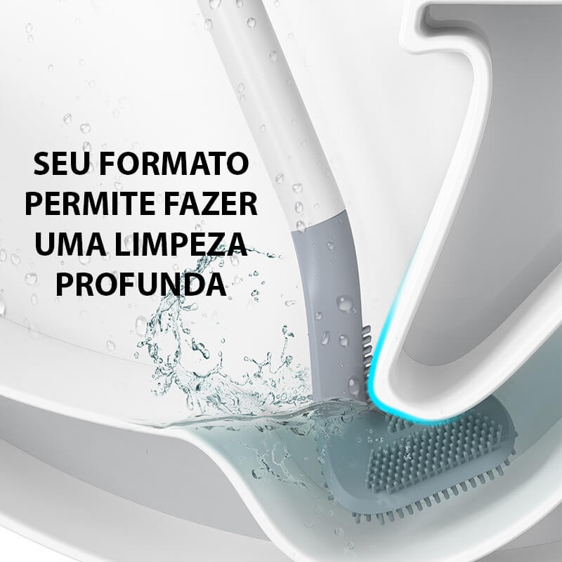Escova Sanitária de Silicone Para Banheiro - Limpa Vaso Sanitário