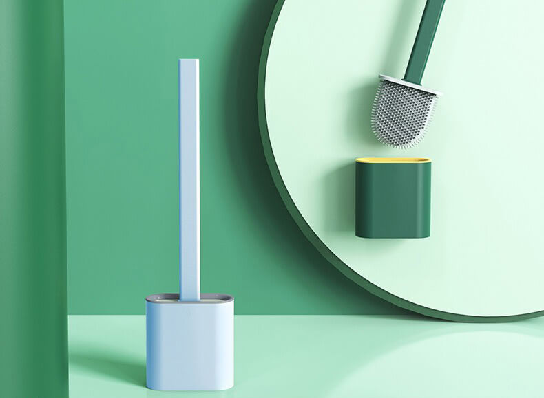 Escova Sanitária de Silicone Reta Para Banheiro - Limpa Vaso Sanitário