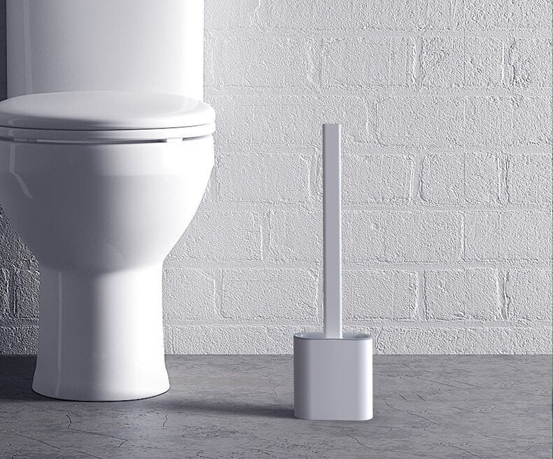 Escova Sanitária de Silicone Reta Para Banheiro - Limpa Vaso Sanitário