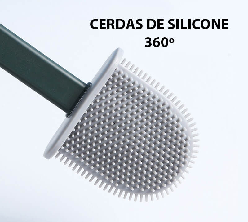 Escova Sanitária de Silicone Reta Para Banheiro - Limpa Vaso Sanitário