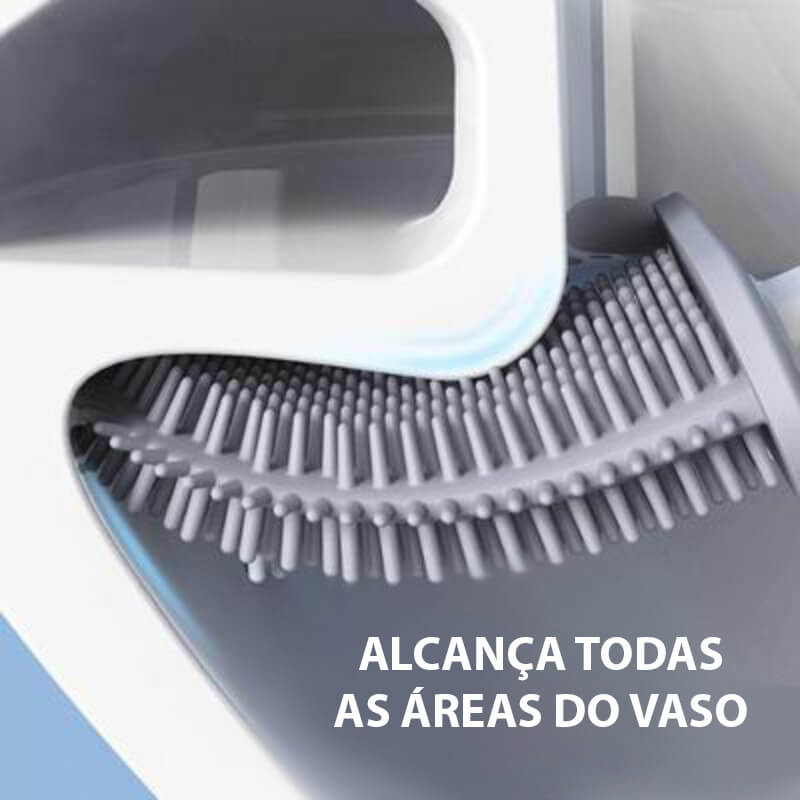 Escova Sanitária de Silicone Reta Para Banheiro - Limpa Vaso Sanitário