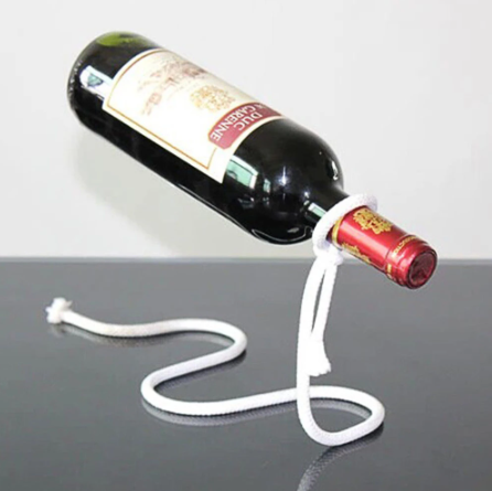 Suporte de Vinho em Formato de Corda Suspensa