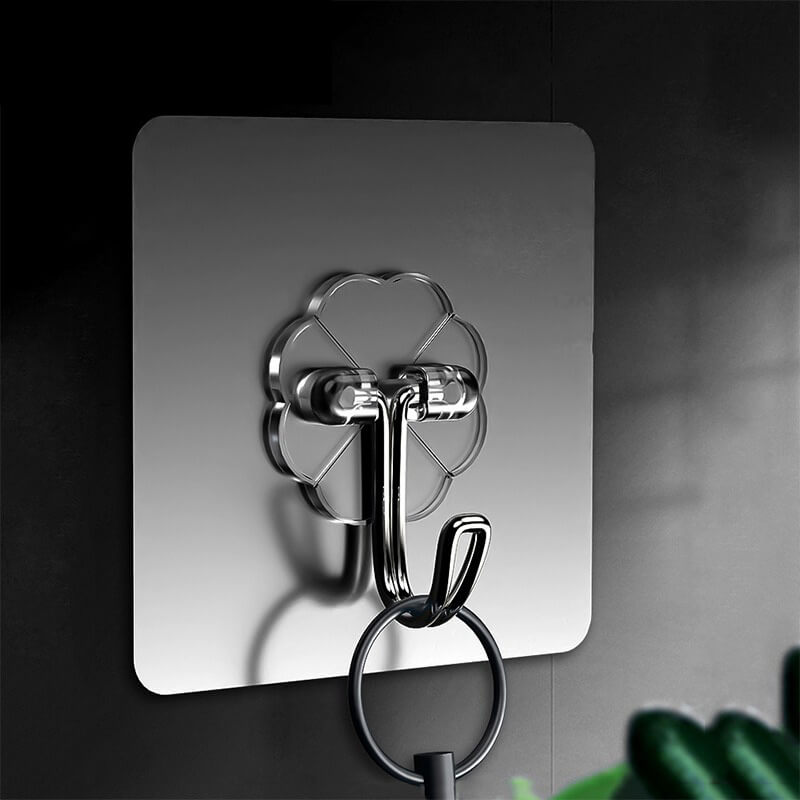 Kit Com 20 Ganchos de Parede Inox Adesivos - Dispensa Furações