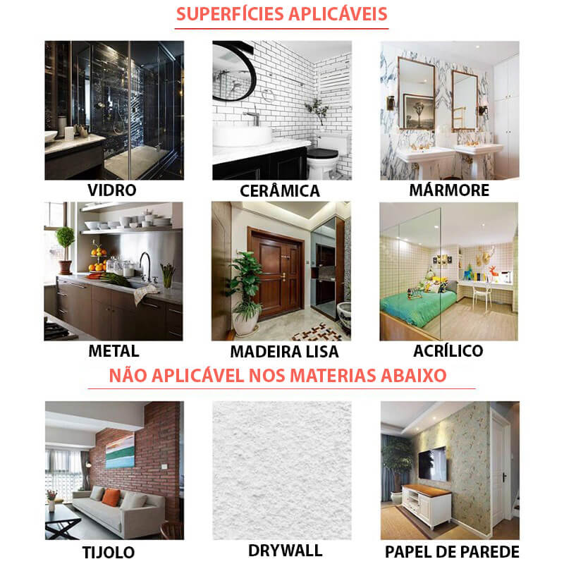 Kit Com 20 Ganchos de Parede Inox Adesivos - Dispensa Furações