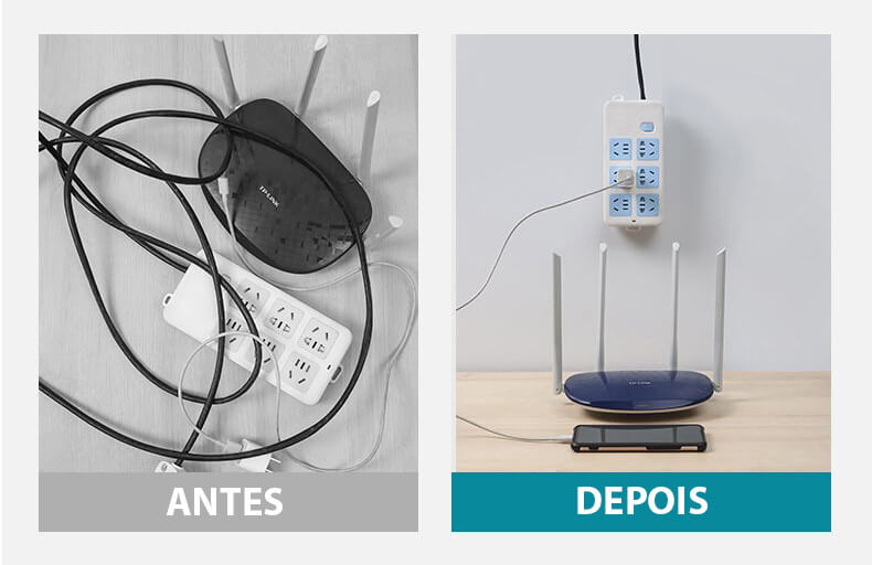 Kit Com Ganchos de Parede Adesivos - Dispensa Furações
