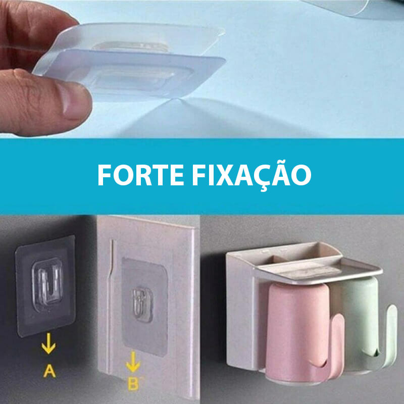 Kit Com Ganchos de Parede Adesivos - Dispensa Furações