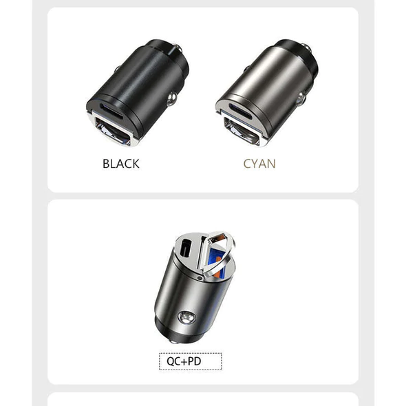 Adaptador de Carregador Super Rápido Para Carros