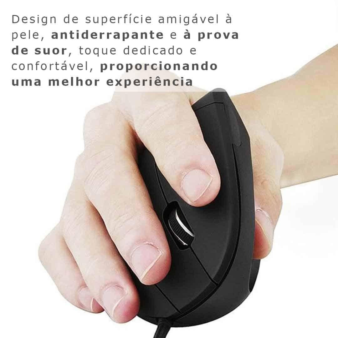 Mouse Vertical Ergonômico 3200DPI