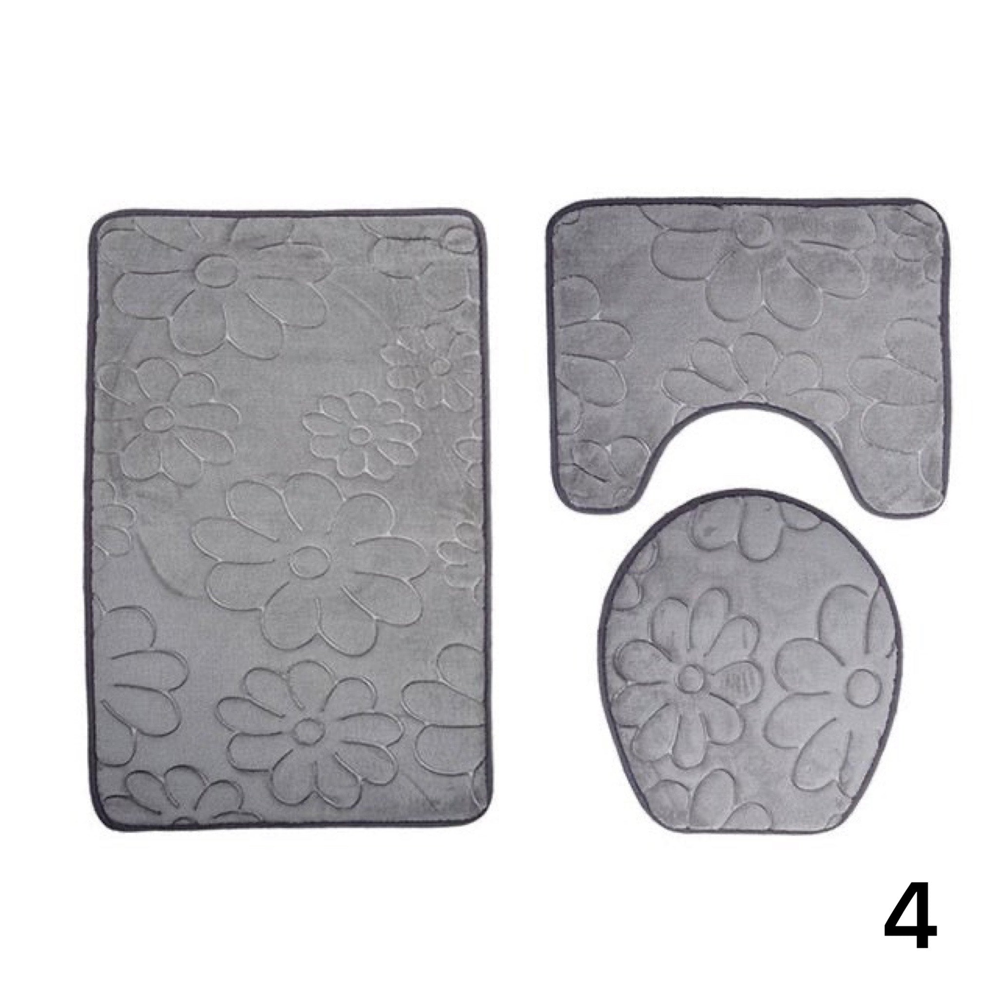 Jogo De Tapetes Para Banheiro e Lavabo 3 Peças