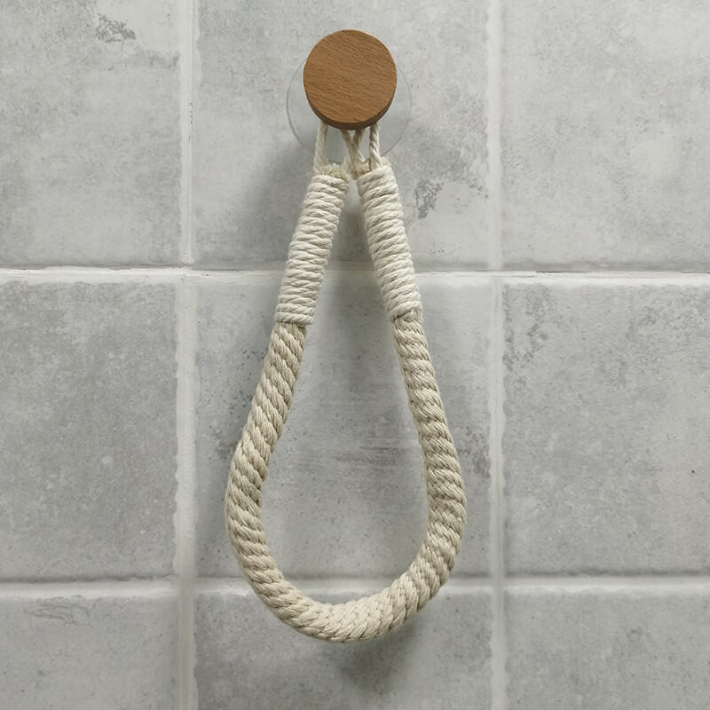 Porta Papel Higiênico Rústico Corda  e Madeira - Vários Modelos