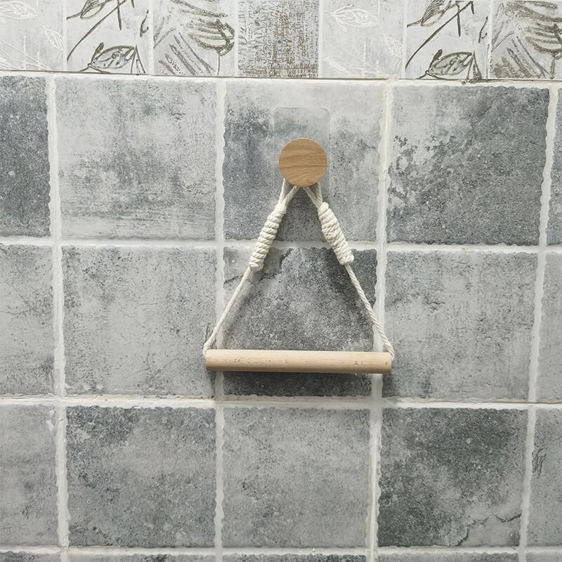 Porta Toalha de Rosto Rústico Corda  e Madeira - Vários Modelos
