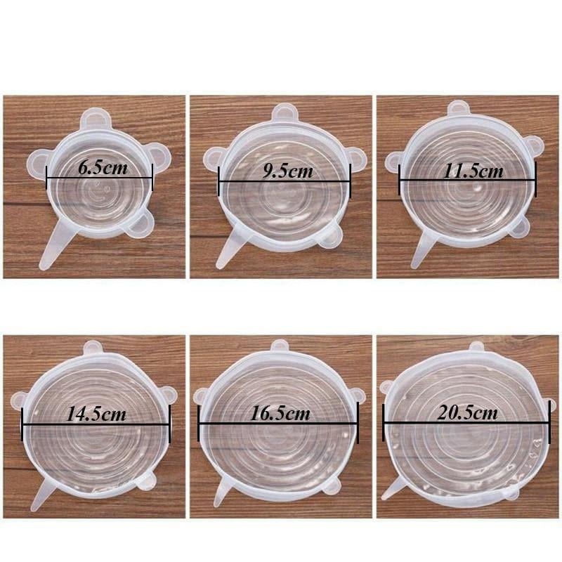 Jogo 12 Peças Tampas Silicone Flexível Reutilizável Universal