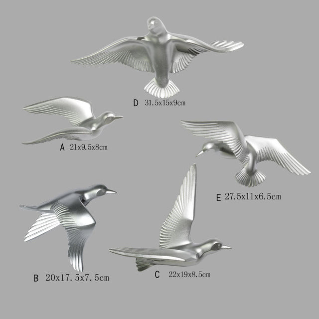 Voo da Harmonia: Esculturas de Parede Birds