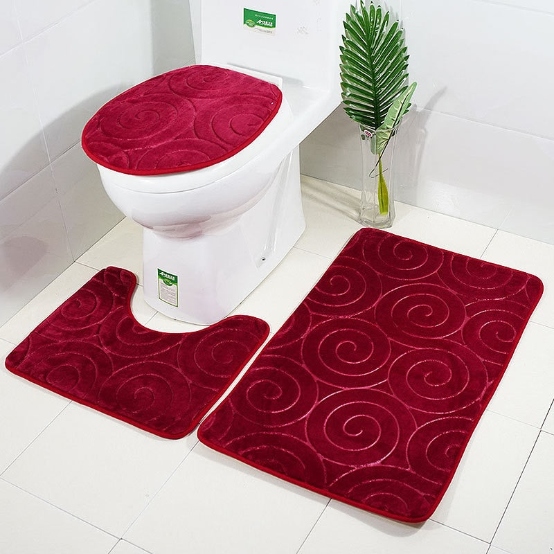 Jogo De Tapetes Para Banheiro e Lavabo 3 Peças