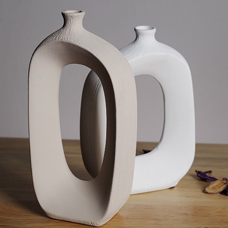 Vaso Em Cerâmica Minimalista