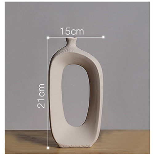 Vaso Em Cerâmica Minimalista