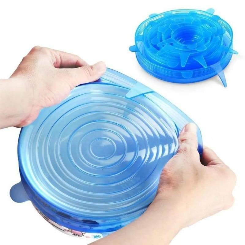 Jogo 12 Peças Tampas Silicone Flexível Reutilizável Universal