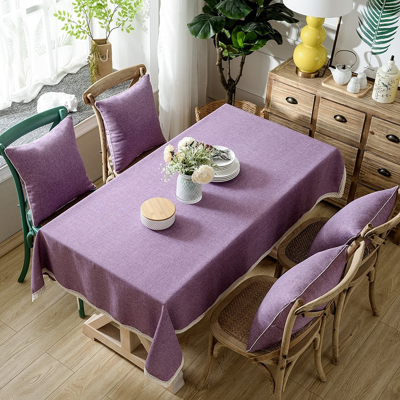 Toalha Decorativa De Mesa Linho + Cotton