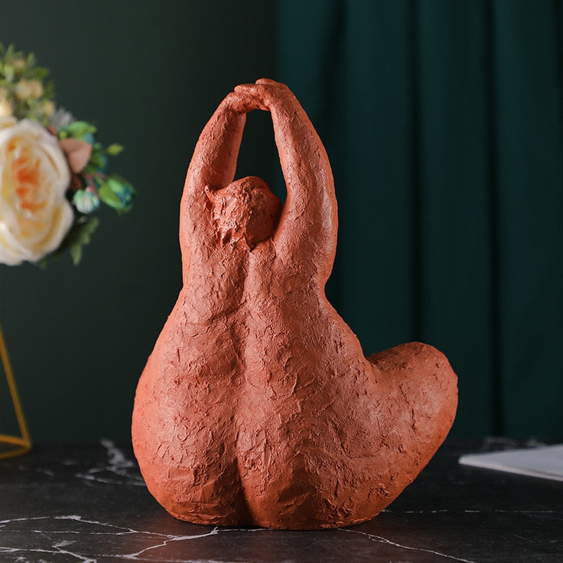 Estátua Vintage Abstrata Mulher Alta Textura