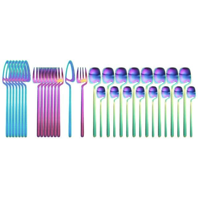 Kit Talheres Inox Fino Acabamento (Jogo Faqueiro Premium) 32 Peças