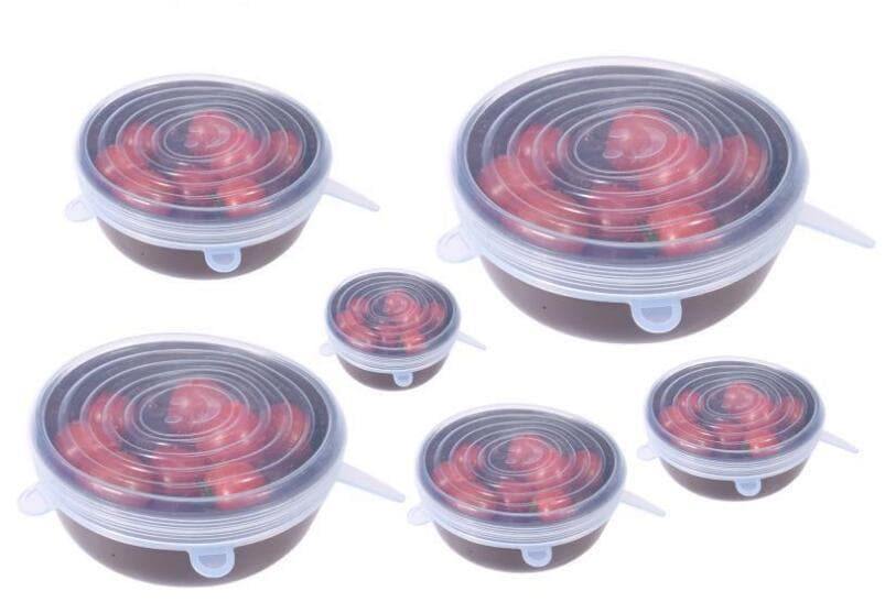 Jogo 12 Peças Tampas Silicone Flexível Reutilizável Universal