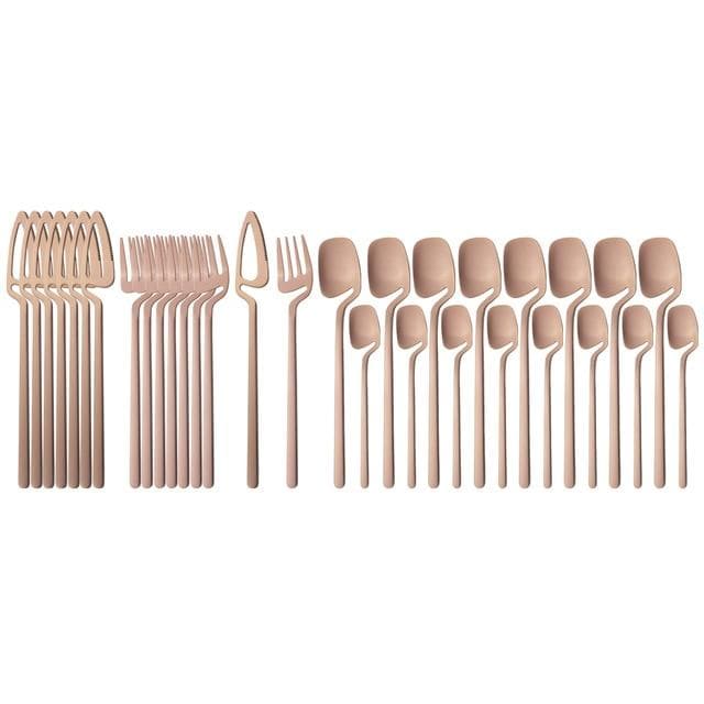 Kit Talheres Inox Fino Acabamento (Jogo Faqueiro Premium) 32 Peças