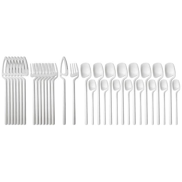 Kit Talheres Inox Fino Acabamento (Jogo Faqueiro Premium) 32 Peças