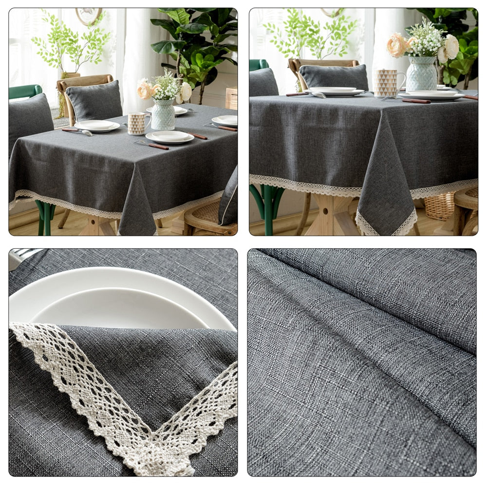 Toalha Decorativa De Mesa Linho + Cotton