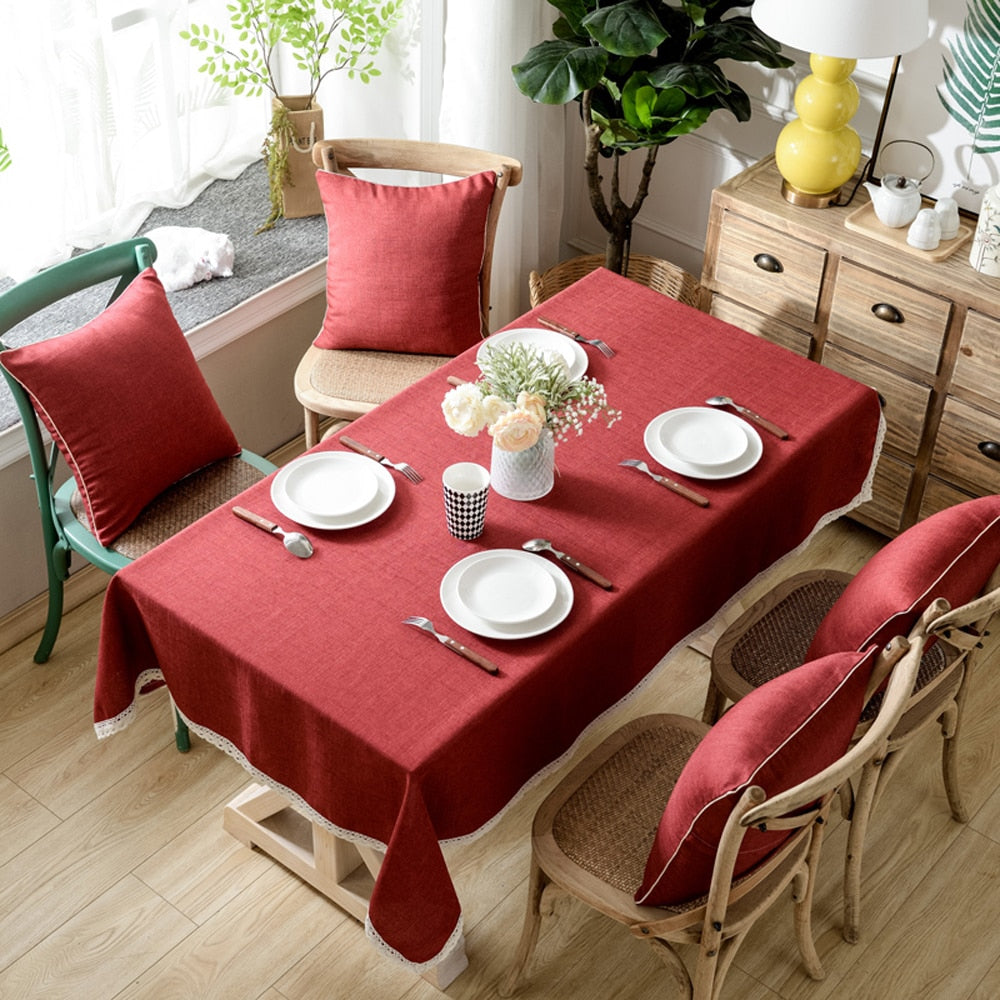 Toalha Decorativa De Mesa Linho + Cotton