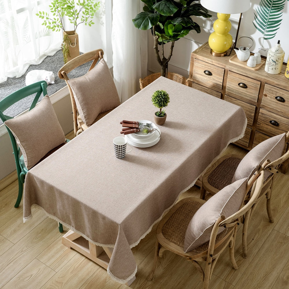 Toalha Decorativa De Mesa Linho + Cotton