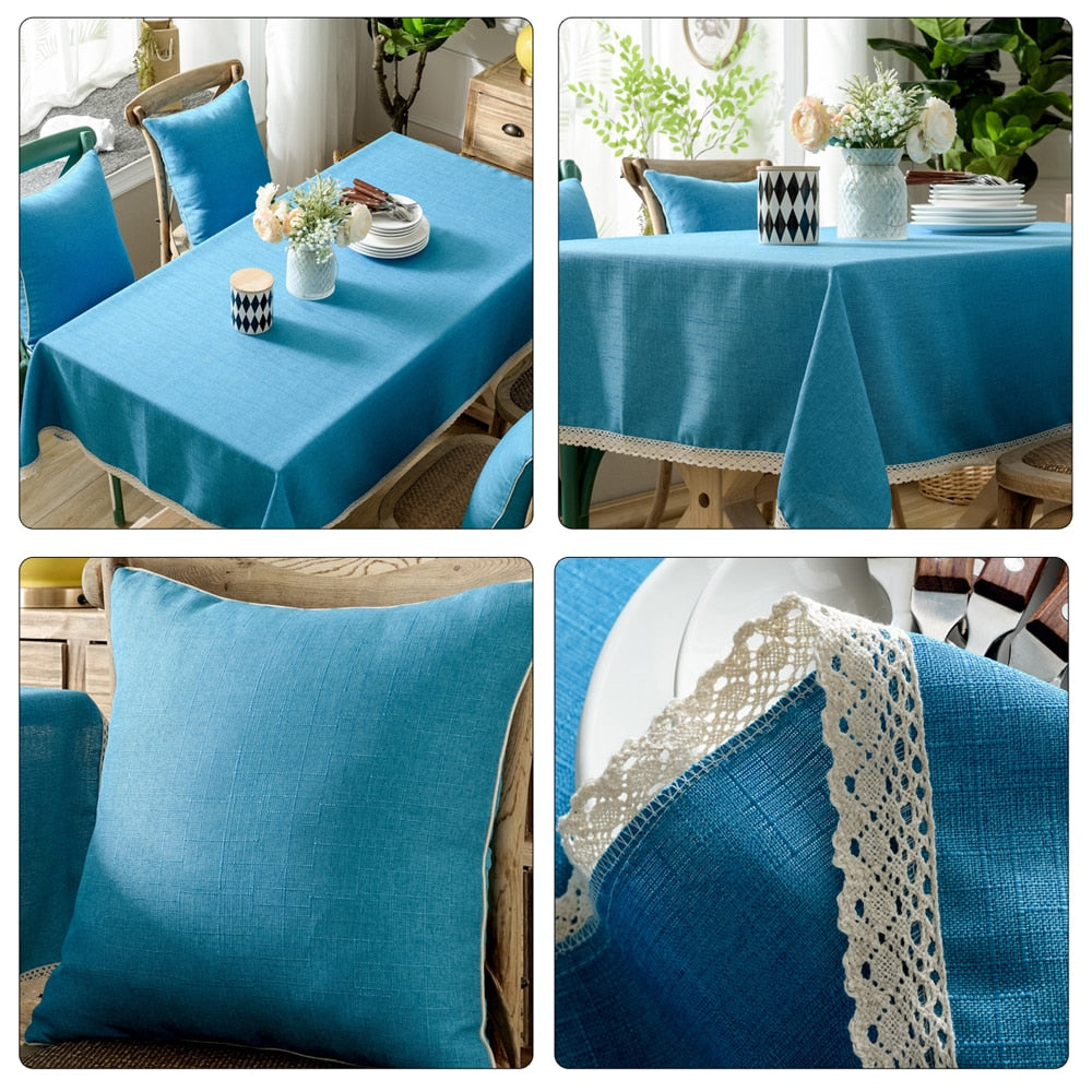 Toalha Decorativa De Mesa Linho + Cotton