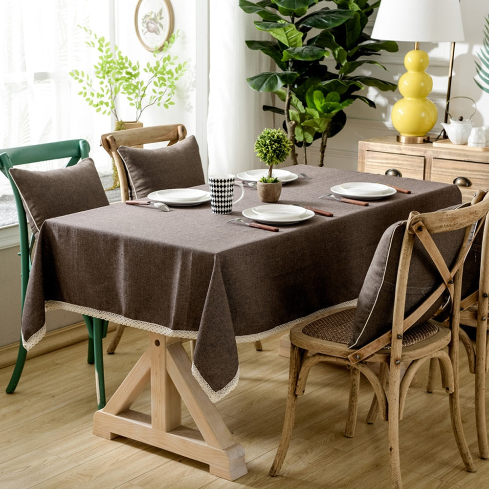 Toalha Decorativa De Mesa Linho + Cotton