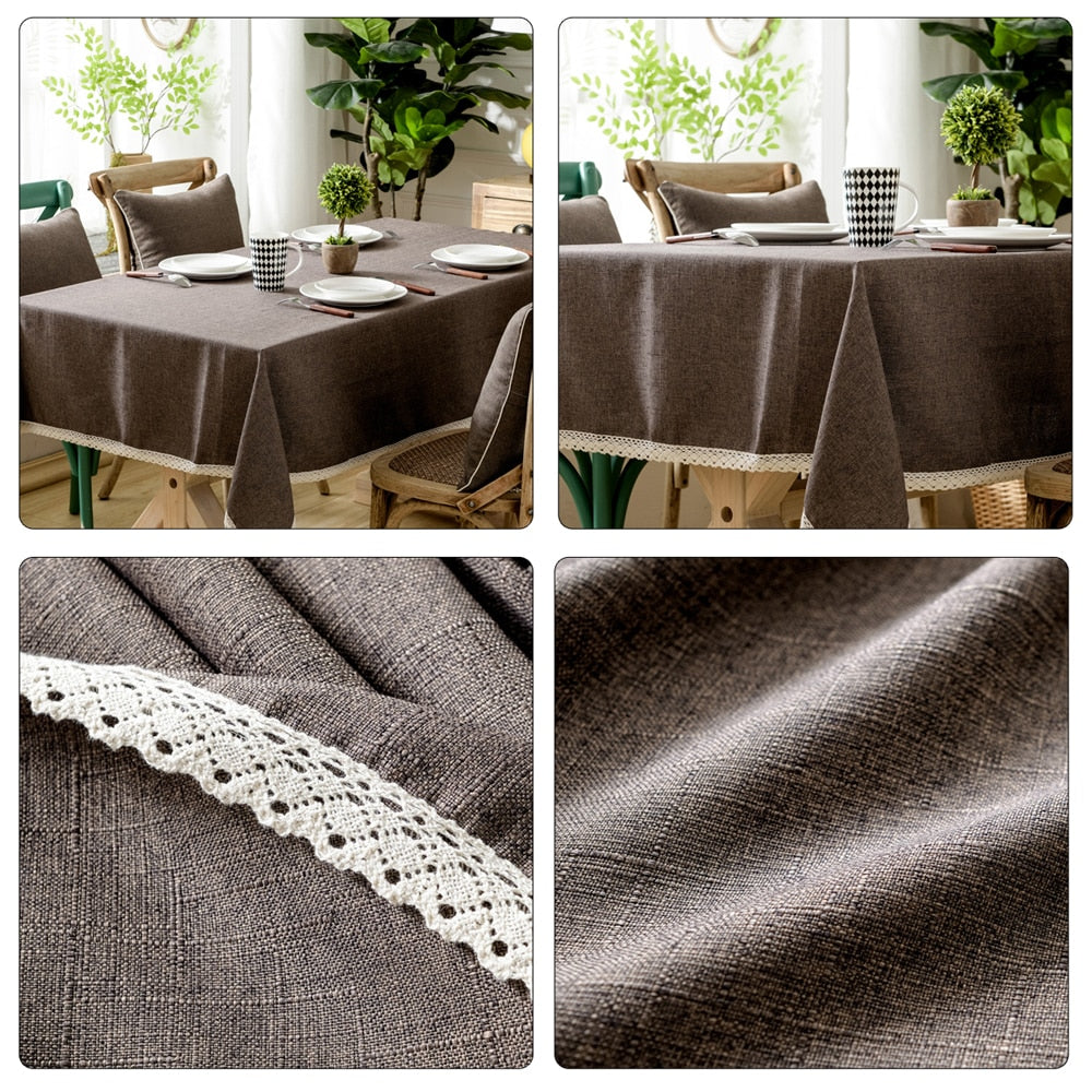 Toalha Decorativa De Mesa Linho + Cotton