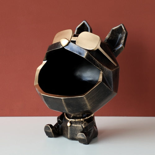 Escultura Dog Armazenagem De Resina