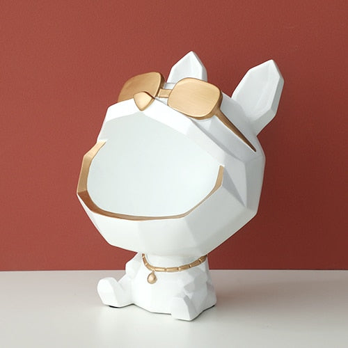 Escultura Dog Armazenagem De Resina