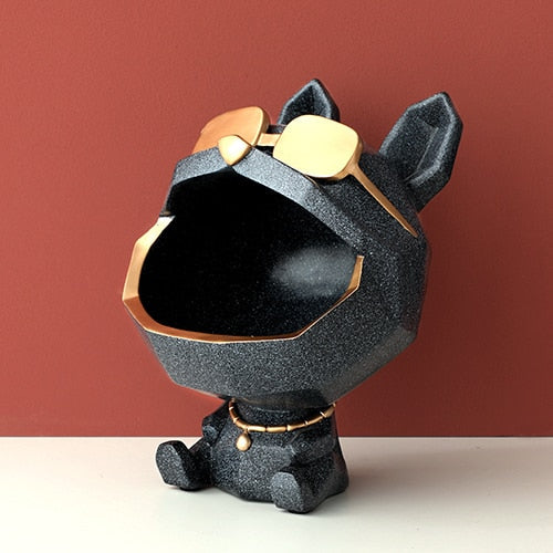 Escultura Dog Armazenagem De Resina