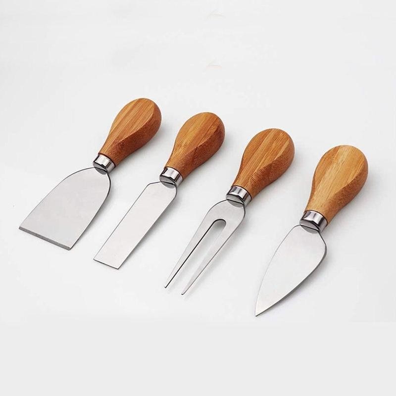 Kit Petiskeiro Tábua De Queijo Com Cortadores 5 Peças