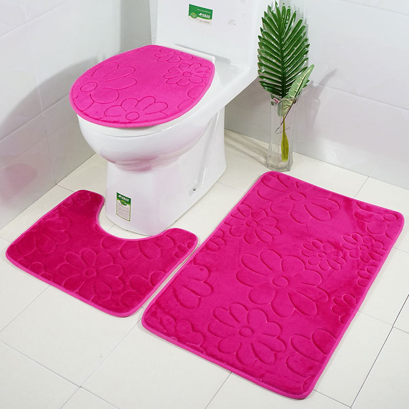 Jogo De Tapetes Para Banheiro e Lavabo 3 Peças