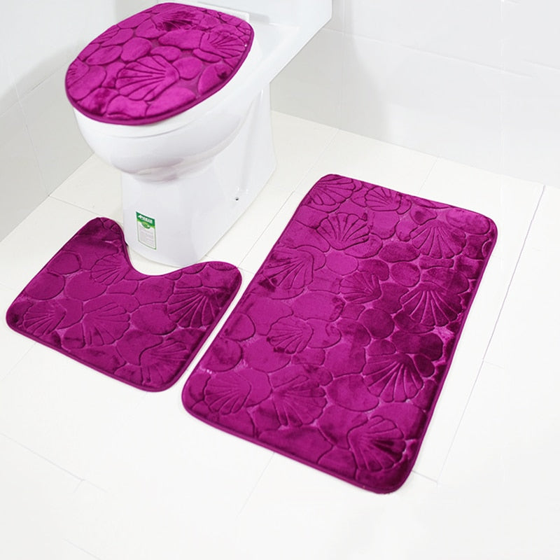Jogo De Tapetes Para Banheiro e Lavabo 3 Peças