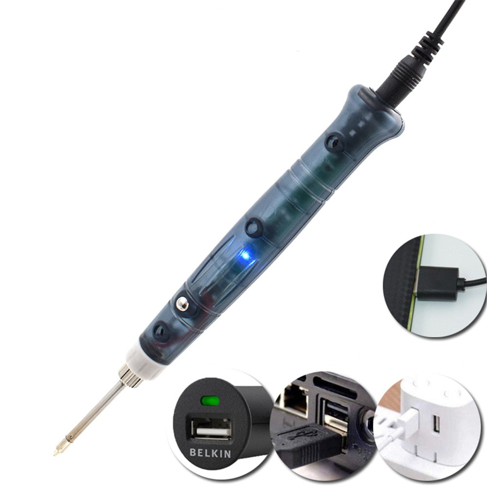Ferro de Solda Com Carregamento USB