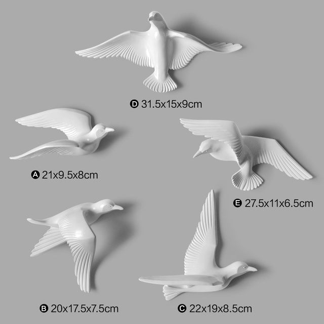 Voo da Harmonia: Esculturas de Parede Birds