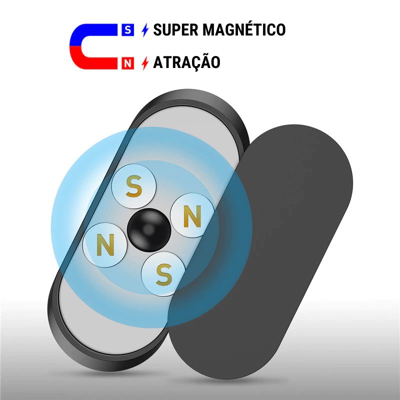 Suporte de Celular Magnético Veicular 360º - Magnetic Car