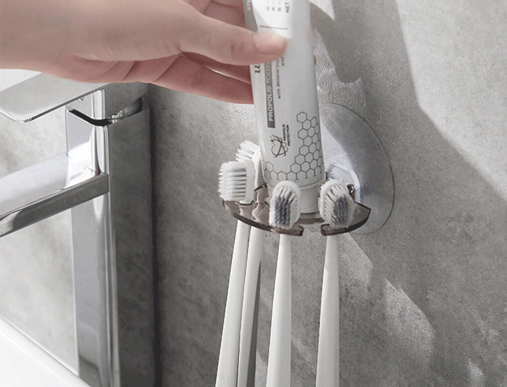 Suporte de Parede Para Escova de Dente e Aparelho de Barbear