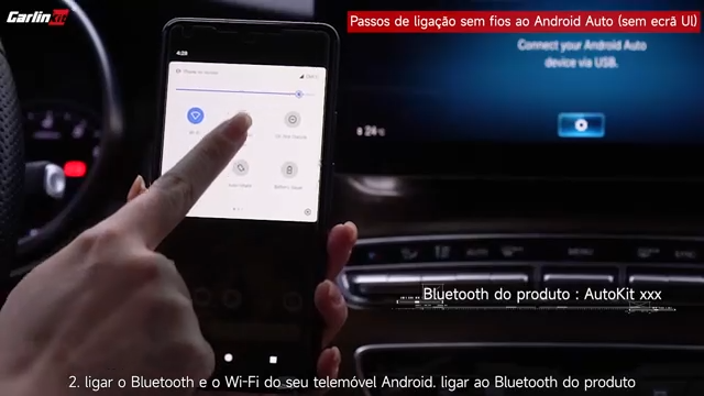 Adaptador CarlinKit 5.0 sem fio CarPlay e Android Auto